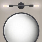 Industrial Black Metal 4-Light Cylinder Vanity Lights