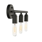 Industrial Black Metal 4-Light Cylinder Vanity Lights