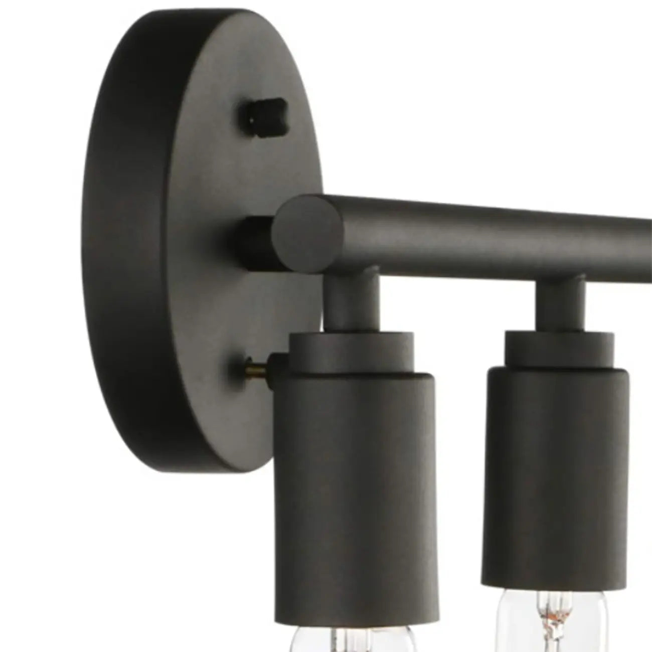 Industrial Black Metal 4-Light Cylinder Vanity Lights