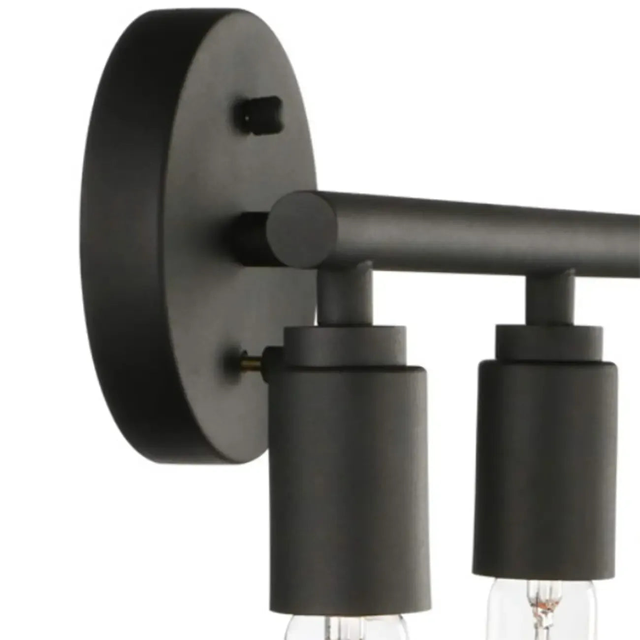 Industrial Black Metal 4-Light Cylinder Vanity Lights