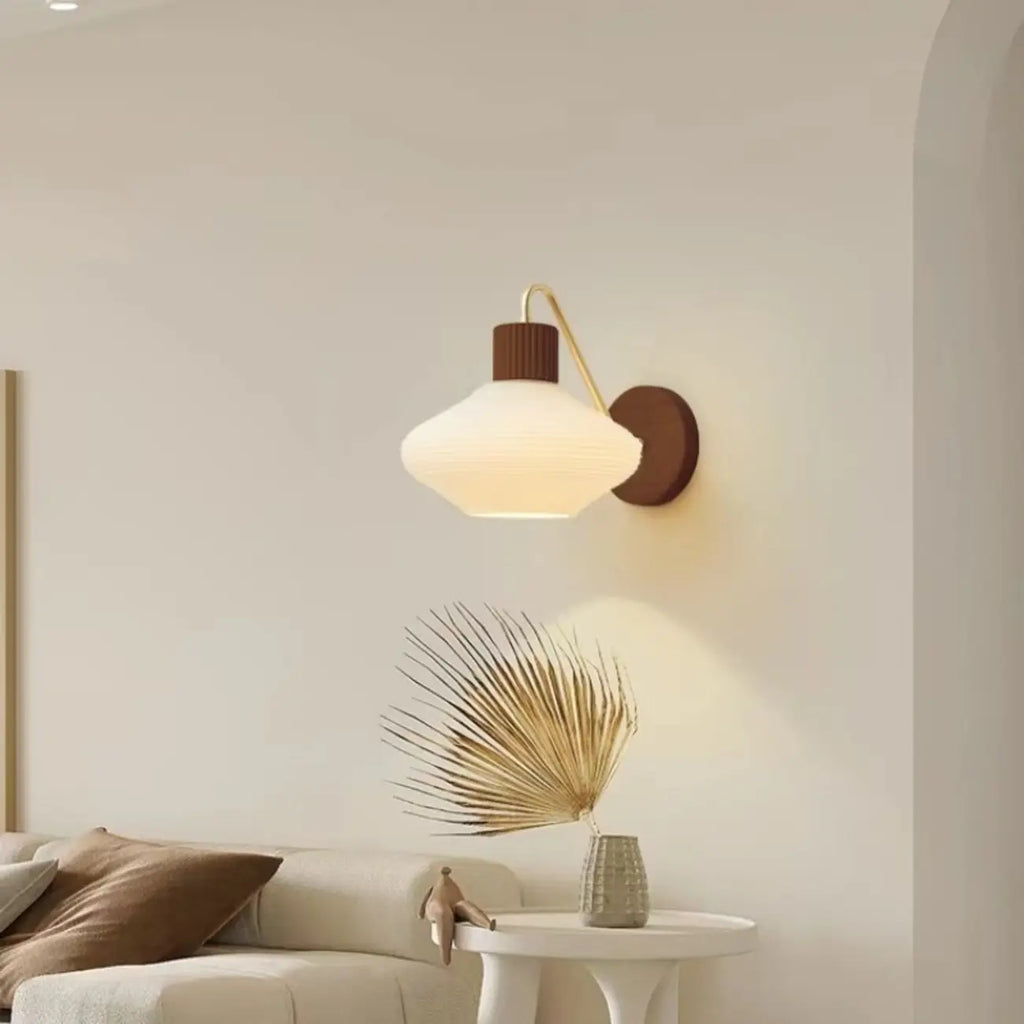 Modern Mini Wall Sconce with Glass Shade for Living Room
