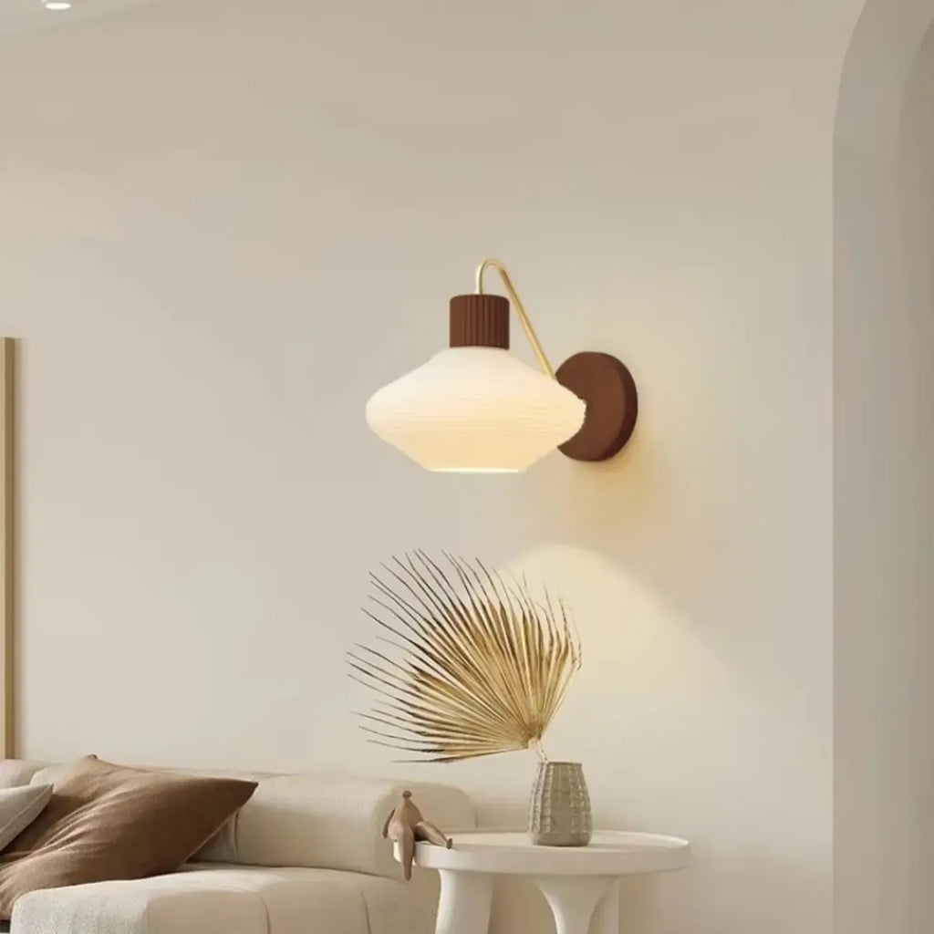 Modern Mini Wall Sconce with Glass Shade for Living Room
