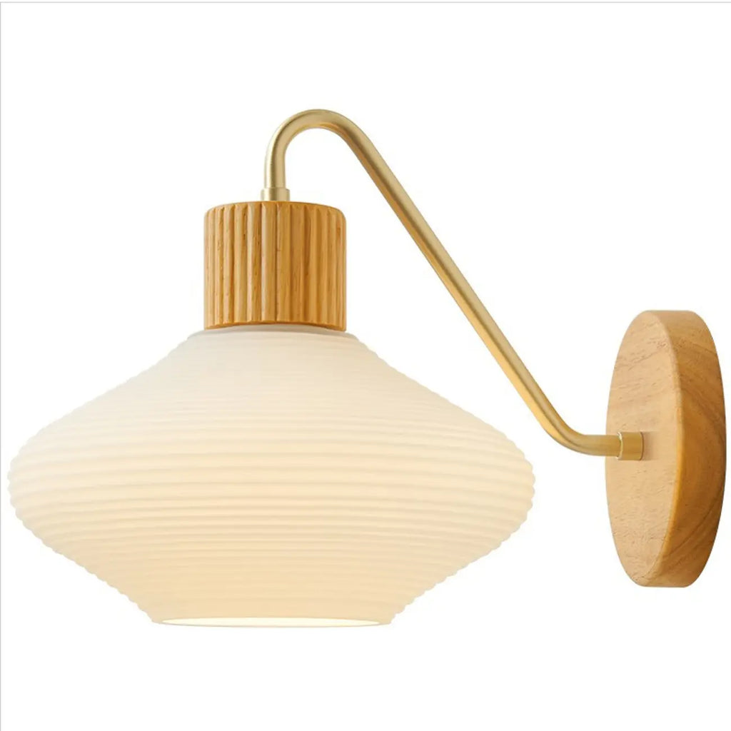 Modern Mini Wall Sconce with Glass Shade for Living Room