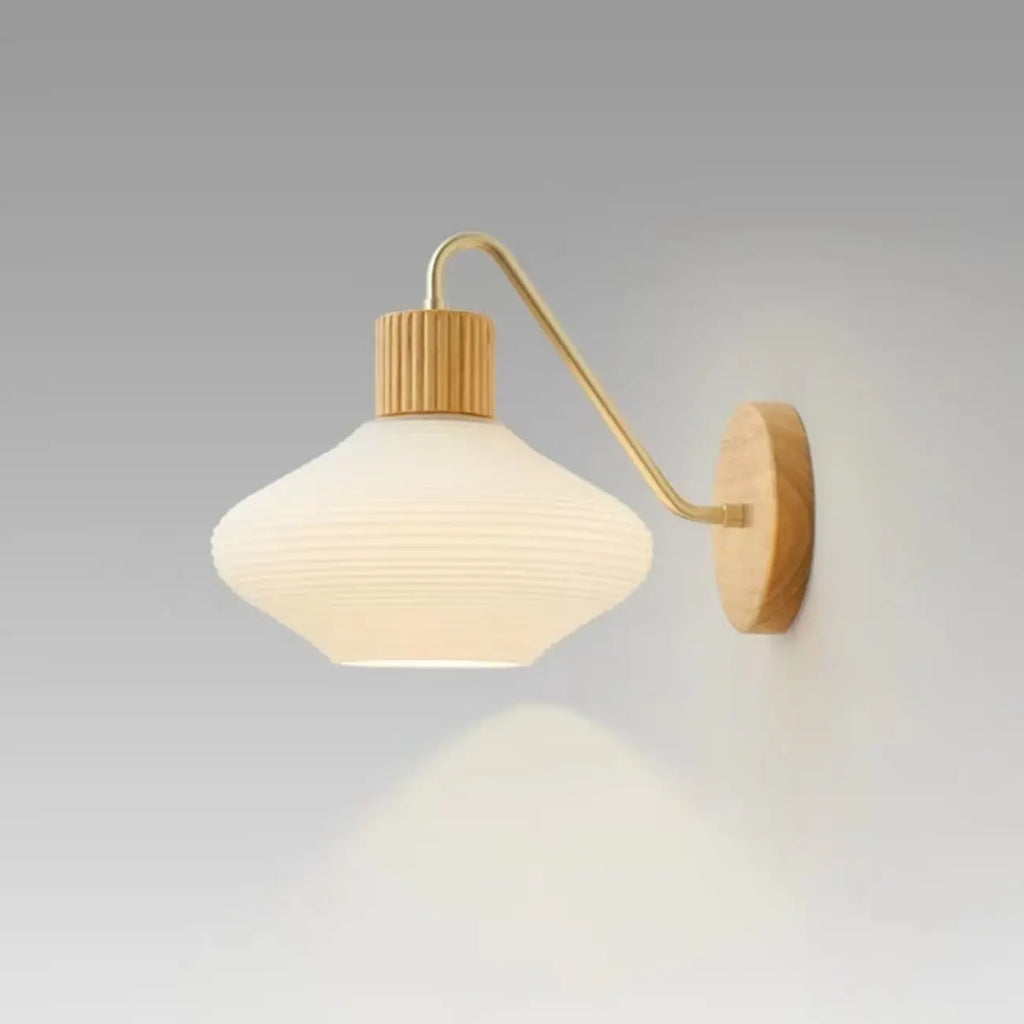 Modern Mini Wall Sconce with Glass Shade for Living Room