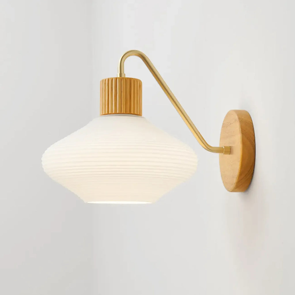 Modern Mini Wall Sconce with Glass Shade for Living Room