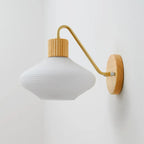 Modern Mini Wall Sconce with Glass Shade for Living Room