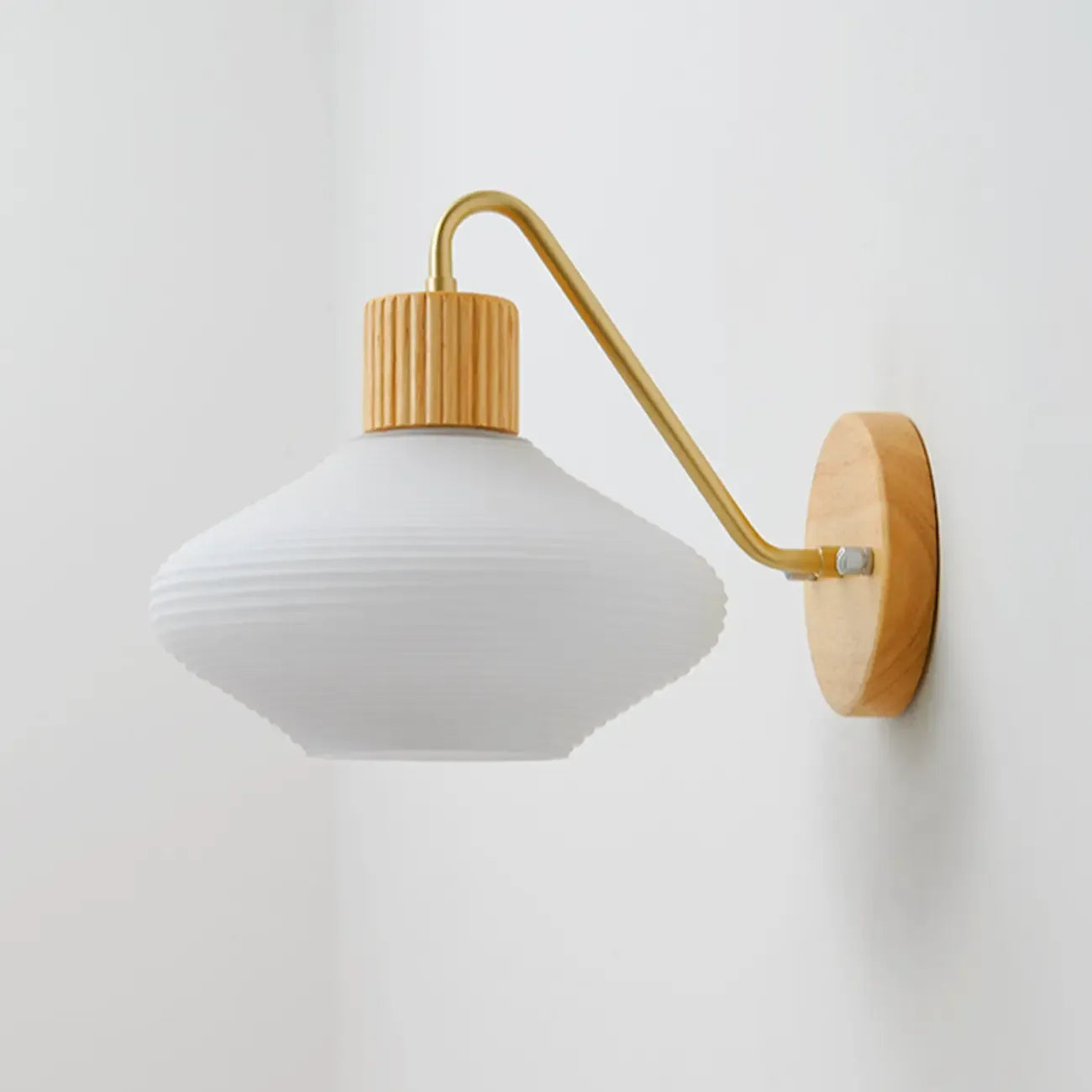 Modern Mini Wall Sconce with Glass Shade for Living Room