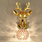 Kids Unicorn Wall Sconce with Crystal Globe for Bedroom