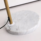 Modern Fabric Dome Metal Arc Floor Lamp Plug-In for Living Room