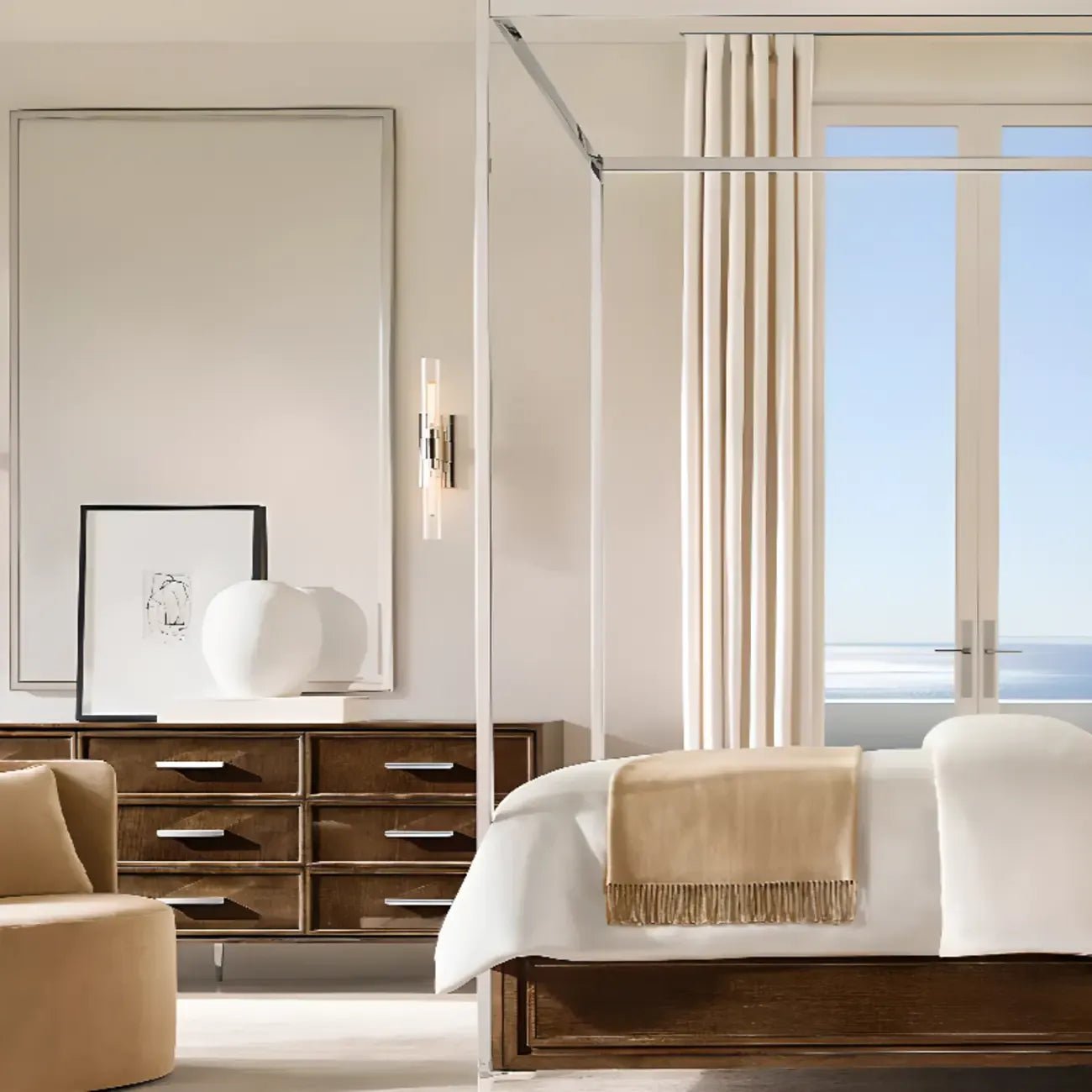 Modern Indoor Cylindrical 2-Light Wall Light with Acrylic Shade