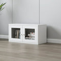 Modern Steel Glass Adjustable Shelves Display Storage Cabinet