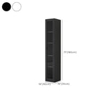 Modern Steel Glass Adjustable Shelves Display Storage Cabinet