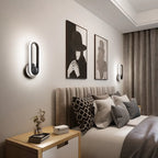 Minimalist LED Wall Sconce with Metal Finish for Bedroom
