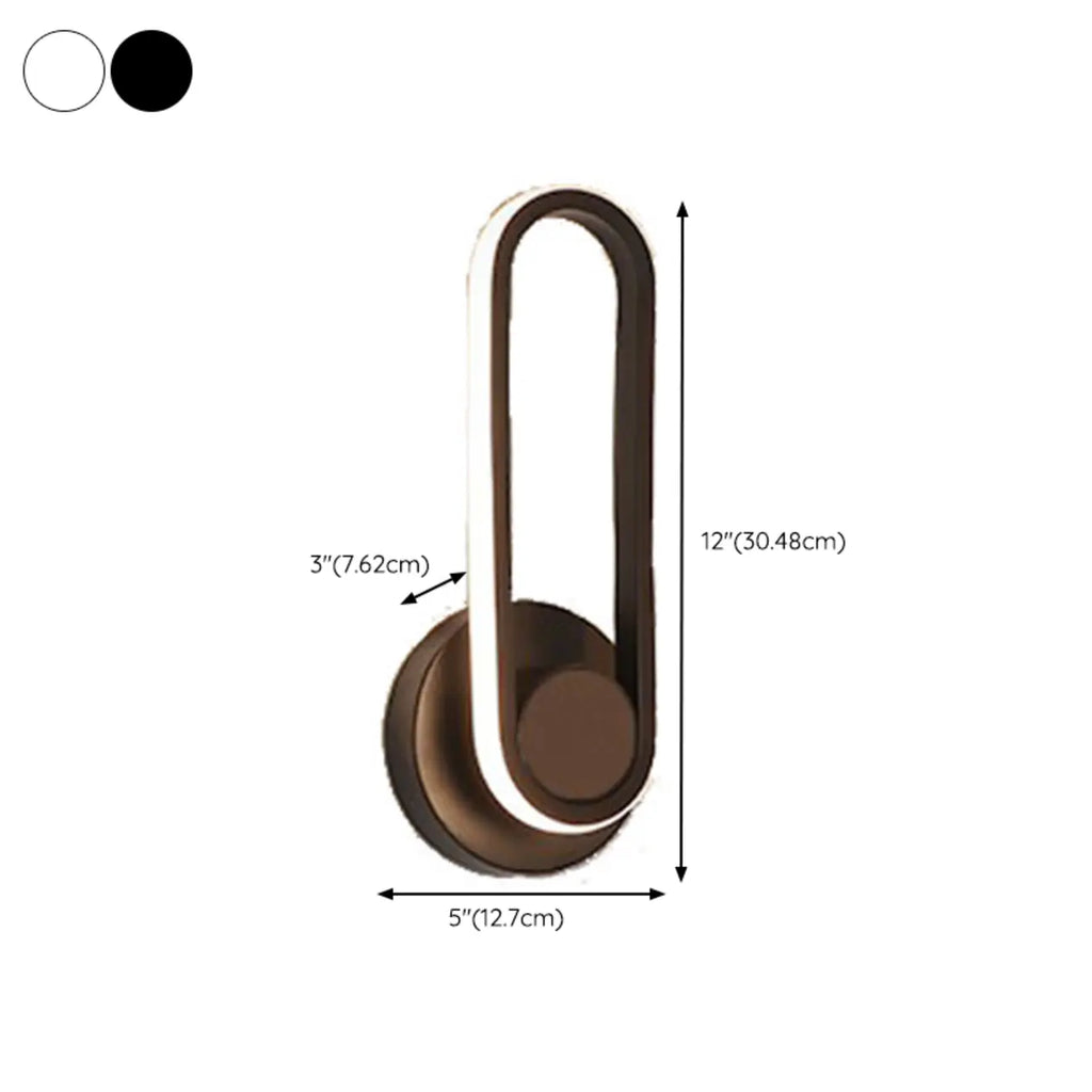 Minimalist LED Wall Sconce with Metal Finish for Bedroom