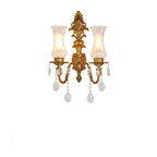 Luxury Crystal Glass Gold Wall Sconce