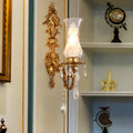 Luxury Crystal Glass Gold Wall Sconce