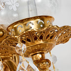 Luxury Crystal Glass Gold Wall Sconce