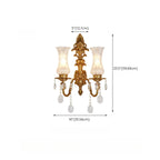 Luxury Crystal Glass Gold Wall Sconce