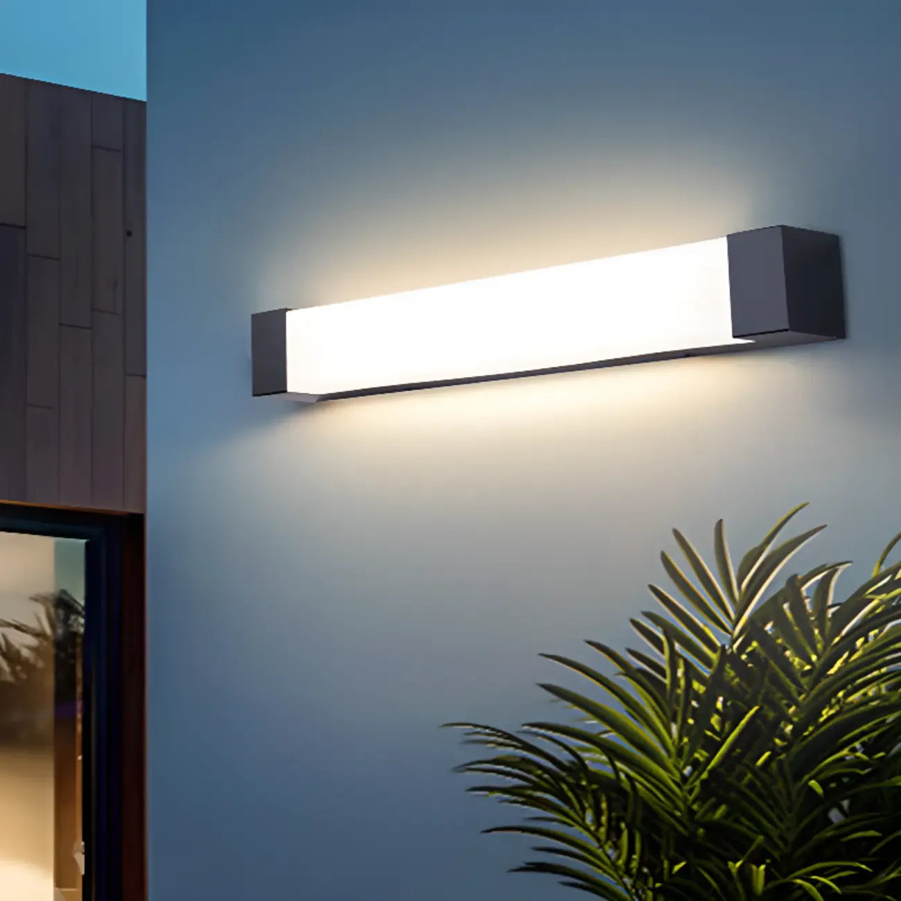 Modern Metal Rectangle Outdoor LED Wall Light