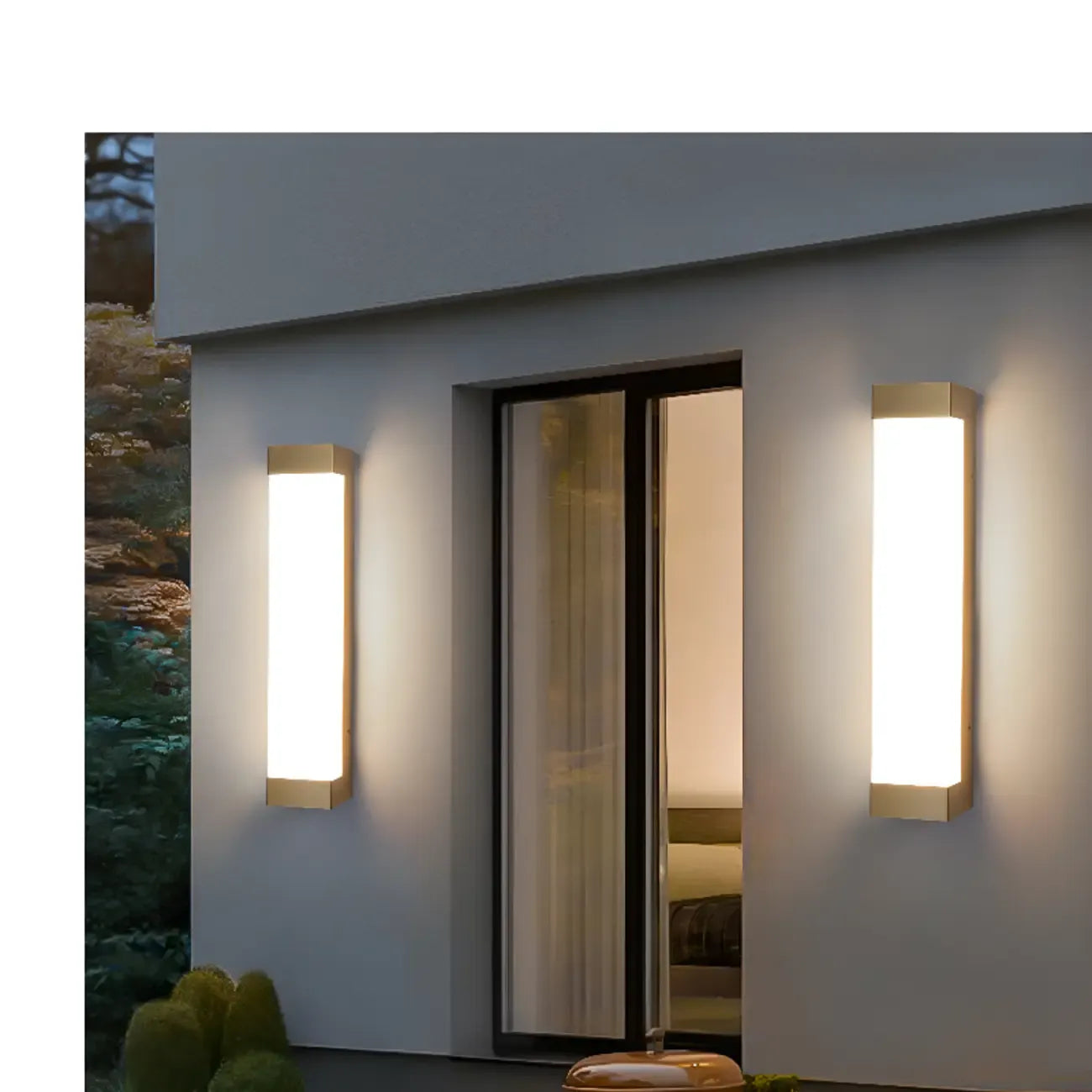Modern Metal Rectangle Outdoor LED Wall Light