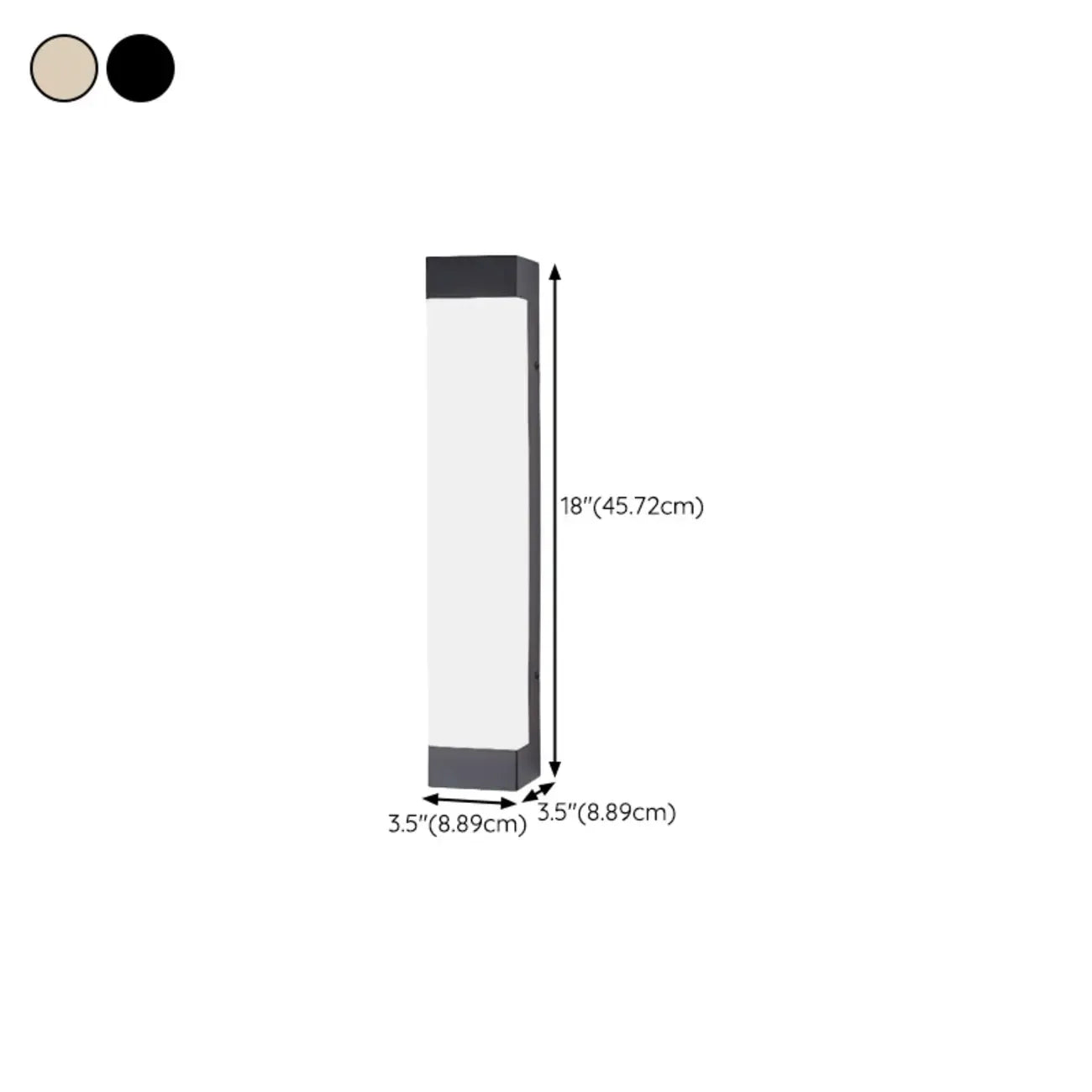Modern Metal Rectangle Outdoor LED Wall Light