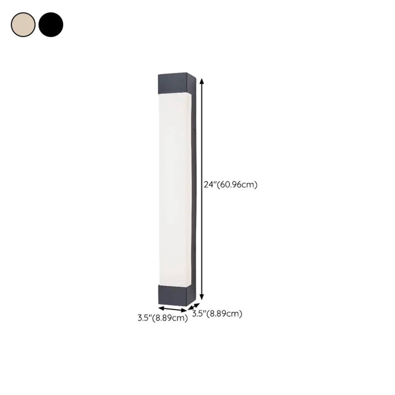 Modern Metal Rectangle Outdoor LED Wall Light