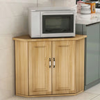 Modern White Manufactured Wood Storage Corner Cabinet