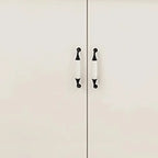 Modern White Manufactured Wood Storage Corner Cabinet