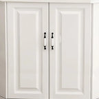 Modern White Manufactured Wood Storage Corner Cabinet