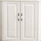 Modern White Manufactured Wood Storage Corner Cabinet