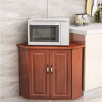 Modern White Manufactured Wood Storage Corner Cabinet