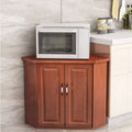 Modern White Manufactured Wood Storage Corner Cabinet