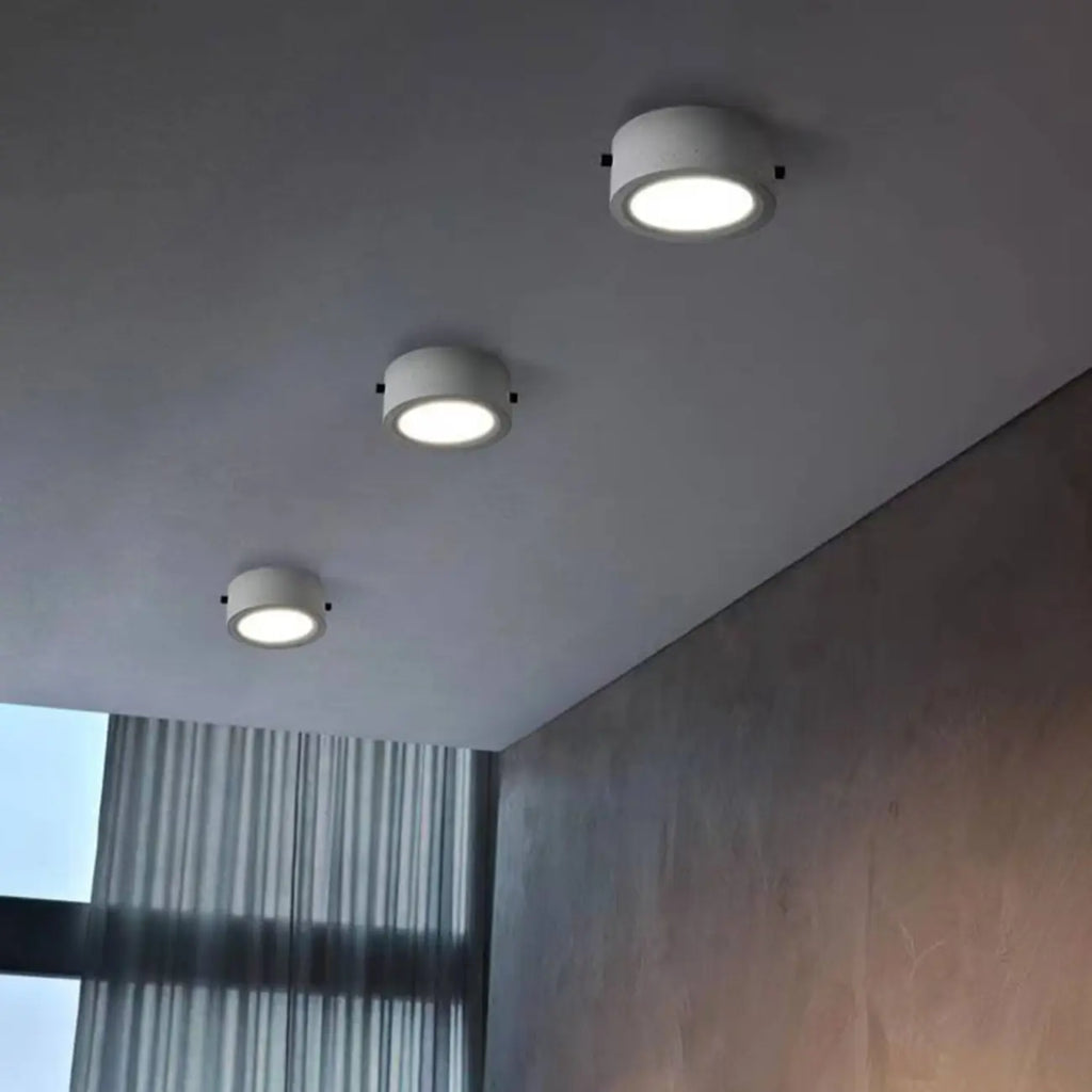 2.5 Circle Warm Flush Mount Ceiling Light for Living Room Decor