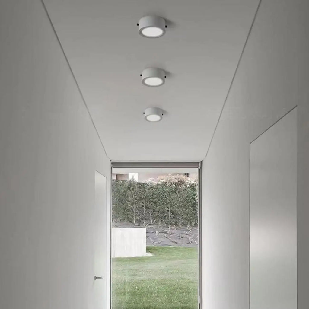 2.5 Circle Warm Flush Mount Ceiling Light for Living Room Decor