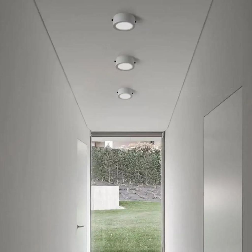 2.5 Circle Warm Flush Mount Ceiling Light for Living Room Decor