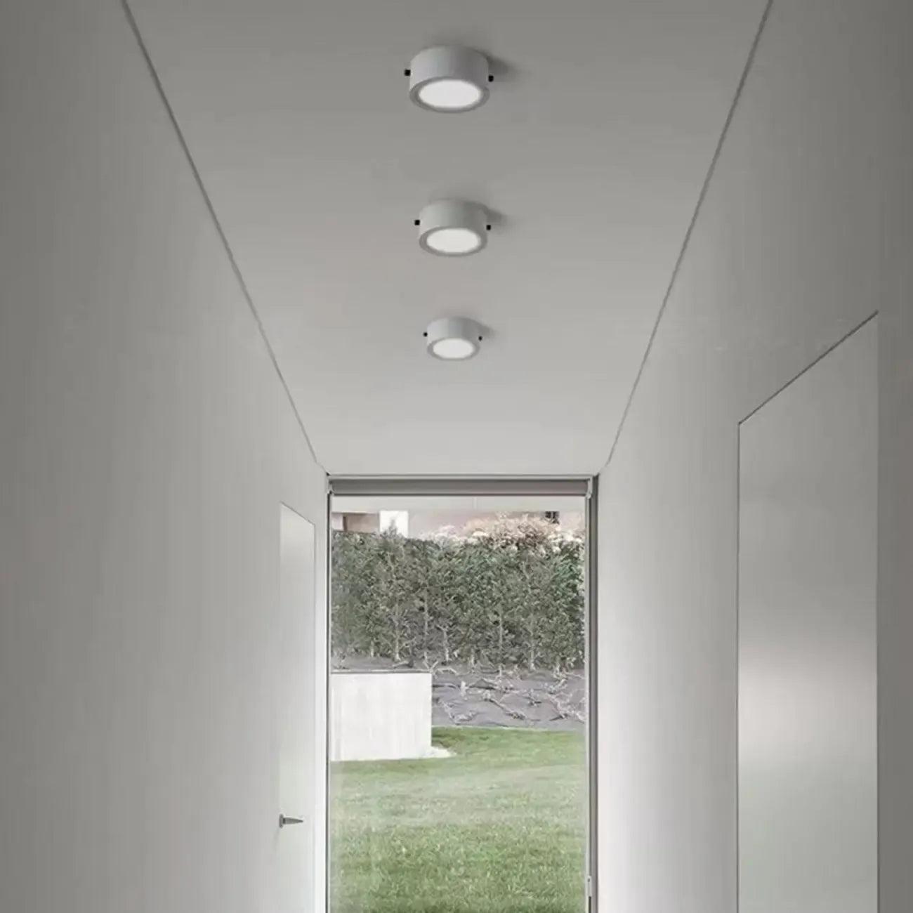 2.5 Circle Warm Flush Mount Ceiling Light for Living Room Decor