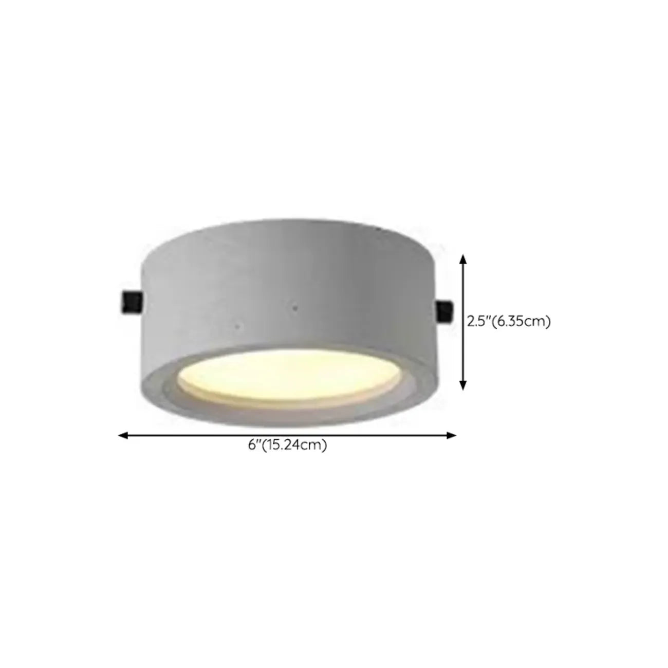 2.5 Circle Warm Flush Mount Ceiling Light for Living Room Decor