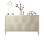Glam Visual Effects High-Gloss Beige Wooden Decorative Cabinet
