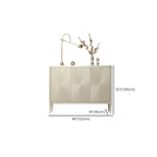 Glam Visual Effects High-Gloss Beige Wooden Decorative Cabinet