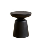 Modern Round Acrylic Side Table with Drum Base for Living Room