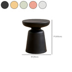 Modern Round Acrylic Side Table with Drum Base for Living Room