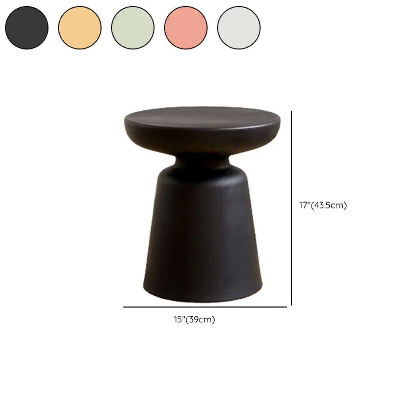 Modern Round Acrylic Side Table with Drum Base for Living Room
