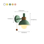 Modern Dome Vanity Light Pull Chain for Bathroom Mirror