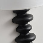 21H Modern Geometric Wooden Wall Sconce with Fabric Shade