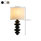 21H Modern Geometric Wooden Wall Sconce with Fabric Shade