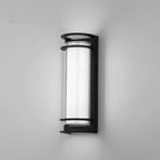 Modern Metal Black Round Tube LED Outdoor Wall Light