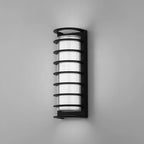 Modern Metal Black Round Tube LED Outdoor Wall Light