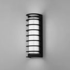 Modern Metal Black Round Tube LED Outdoor Wall Light