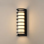 Modern Metal Black Round Tube LED Outdoor Wall Light