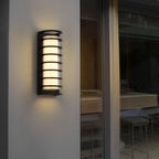 Modern Metal Black Round Tube LED Outdoor Wall Light